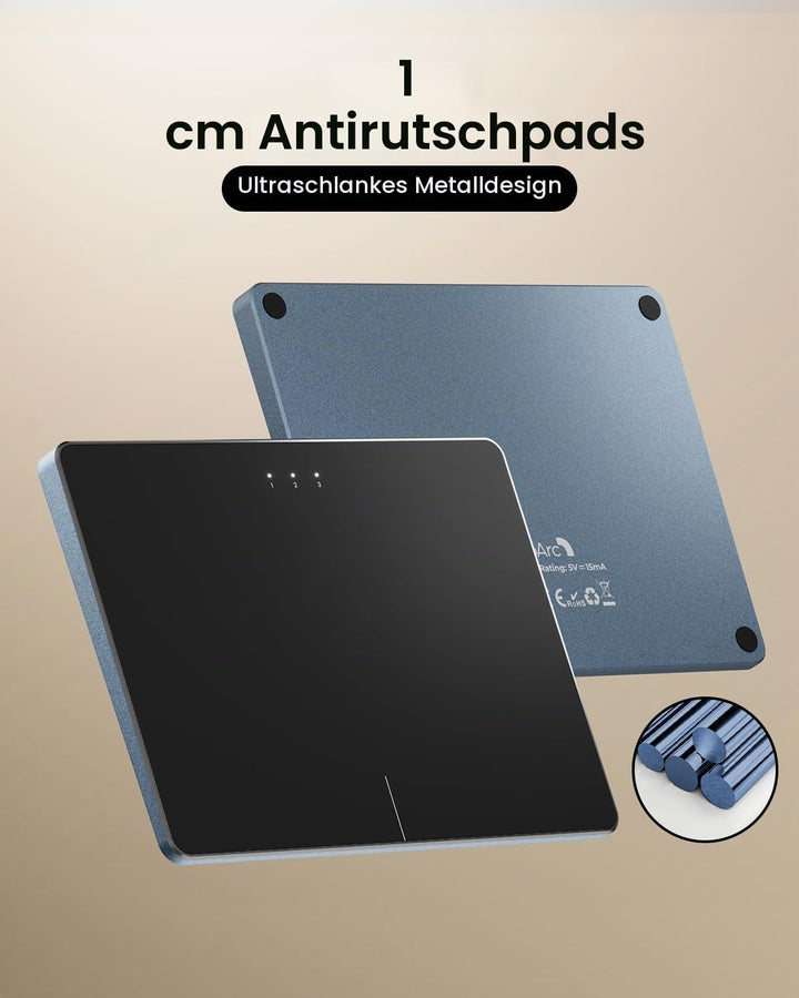 ProtoArc T1 Plus Kabelloses Bluetooth Trackpad für Windows 10/11, Schwarz
