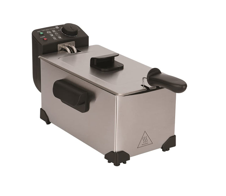 Tarrington House FR2200E Fritteuse, abnehmbare Tank, Anti-Rutsch-Basis, 3 L, Edelstahl, 22.5 x 40.5