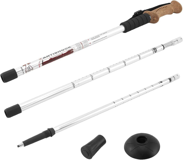 MidGard Nordic Walking Stock Teleskop Antischock Wanderstöcke aus Aluminiumlegierung mit Korkgriff &
