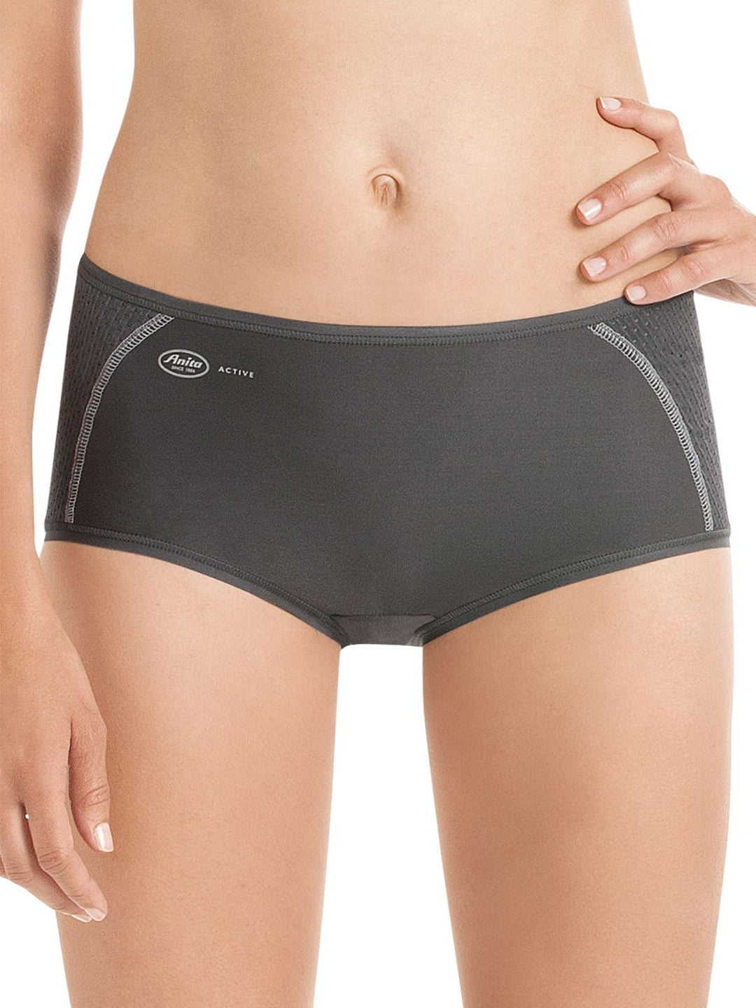 Anita Damen Sport-Panty Sportunterhose, Blickdicht, Anthrazit