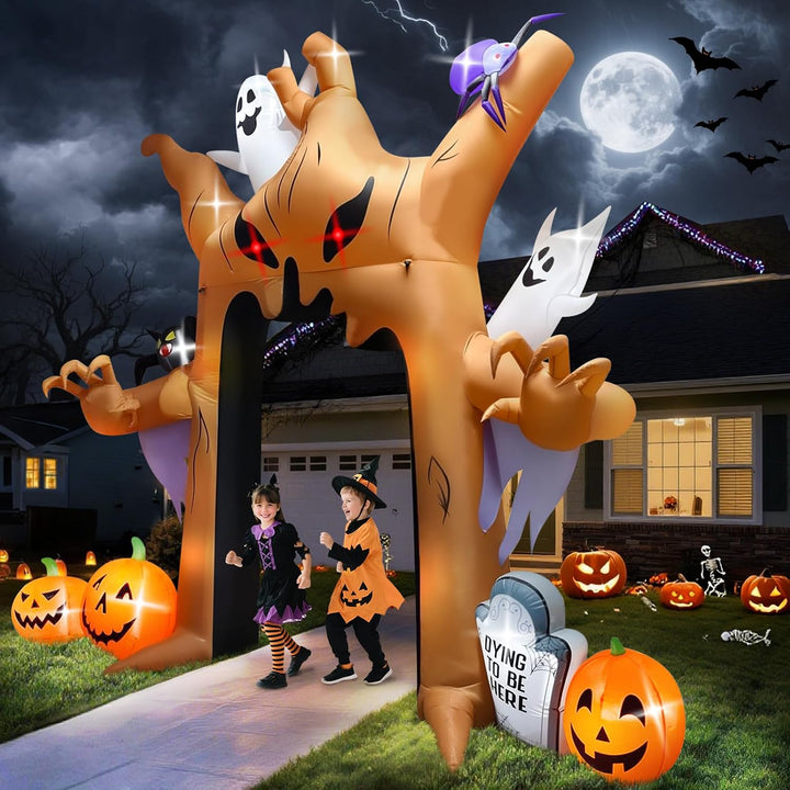 Kalolary 10FT Halloween Ghost Inflatables Aufblasbar Deko Dekoration, mit eingebauten LEDs Aufblasba