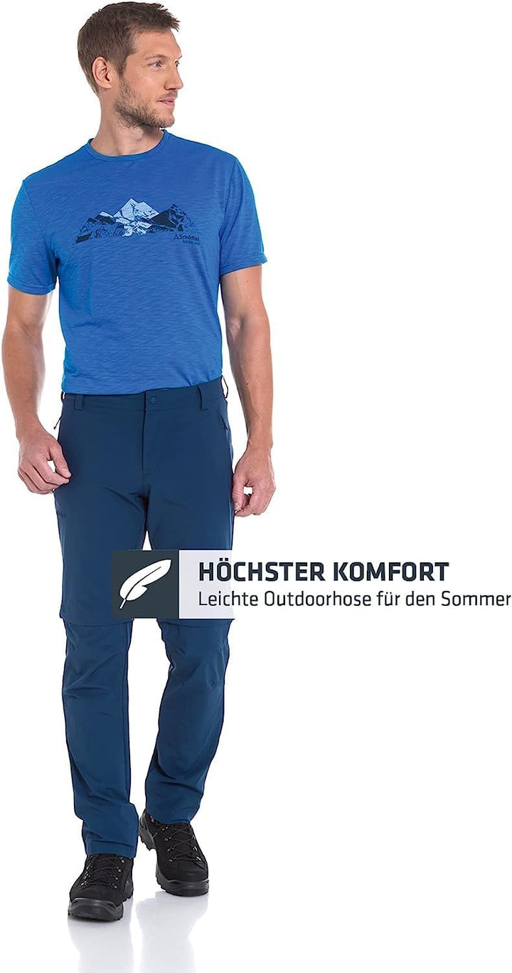 Schöffel Herren Pants Folkstone Zip Off, vielseitige Herren Hose mit Zip-Off Funktion, leichte Wande