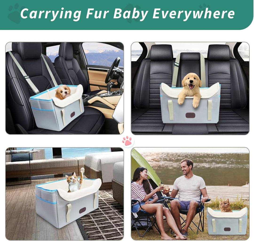 Hundesitz Auto, Hundekorb Auto RüCksitz, Wasserdicht, Faltbar mit Clip-On Sicherheitsleine, Hunde Au