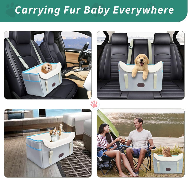 Hundesitz Auto, Hundekorb Auto RüCksitz, Wasserdicht, Faltbar mit Clip-On Sicherheitsleine, Hunde Au