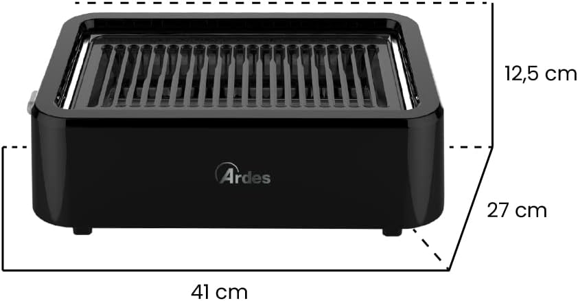 ARDES - ARGRILL01 Rauchfreier Elektrogrill GRILL AMO, BBQ, Rauchfrei, Infrarotheizung 1100 W, Tragba