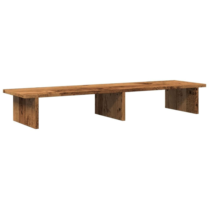 vidaXL Monitorständer Altholz-Optik 100x27x15 cm Holzwerkstoff Altholz 100 x 27 x 15 cm, Altholz 100