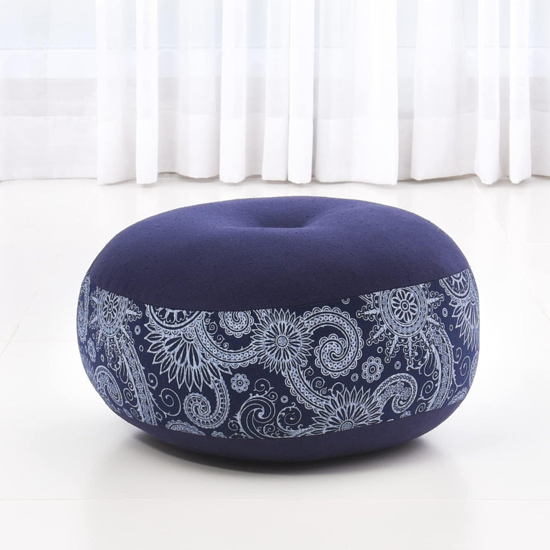 Leewadee Meditationsset Yogaset aus Meditationskissen Zafu und Kleiner rollbarer Sitzmatte Zabuton Ö