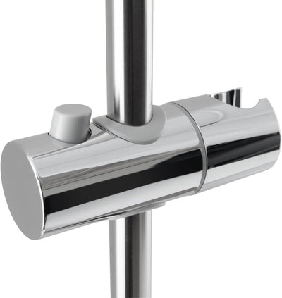 aquaSu® Brausestange Quintao | 60 cm Länge | mit Gleiter | Ø 25 mm | Kleben oder Bohren | aus Metall