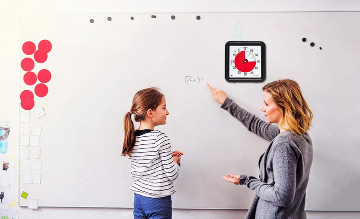 Time Timer magnetischer 60 Minuten Timer mit optischem Signal, Countdown-Uhr für Kinder und Erwachse