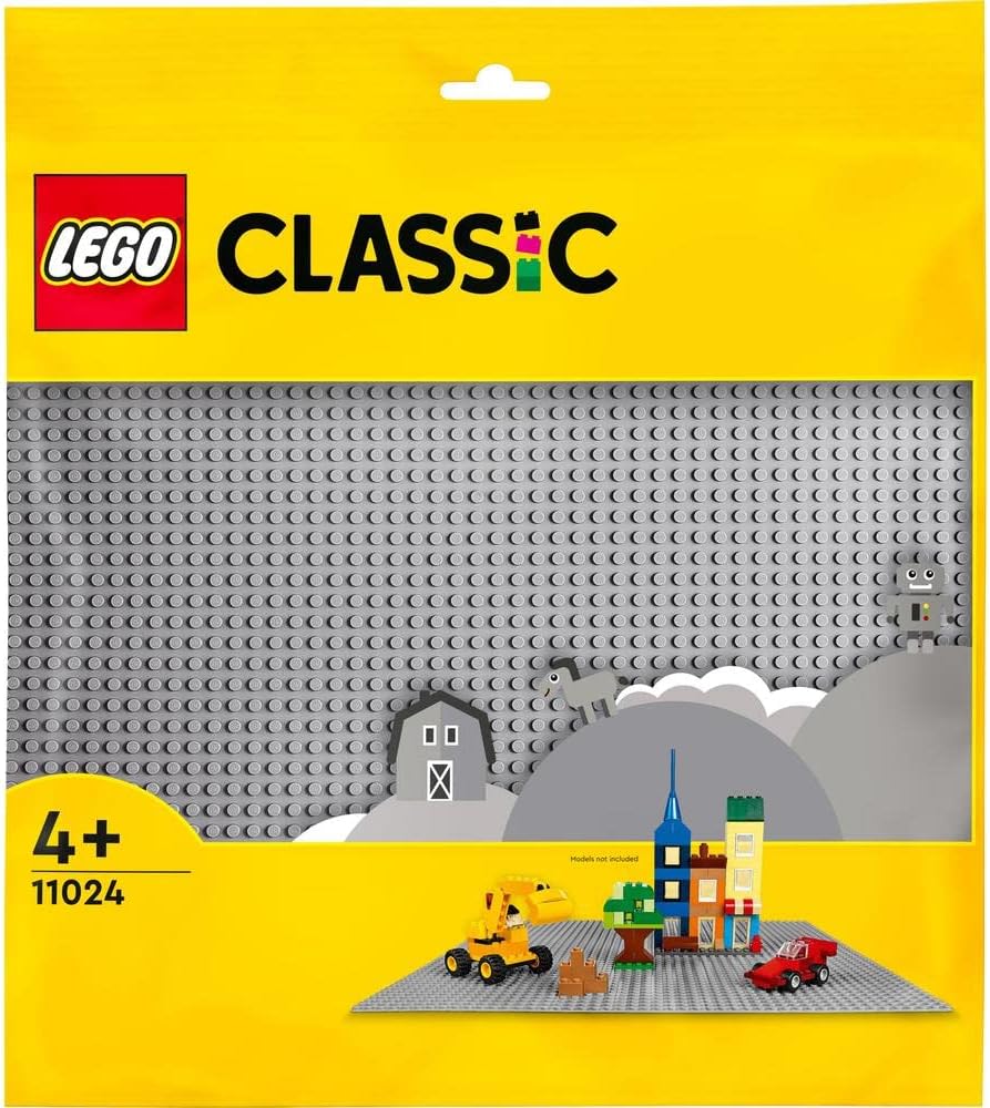 LEGO 11024 Classic Graue Bauplatte, quadratische Grundplatte mit 48x48 Noppen als Basis für Konstruk