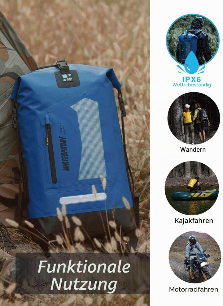 IDRYBAG Wasserdichter Rucksack Dry Bag 20L/30L/40L, schwimmender trockener Rucksack wasserdicht für