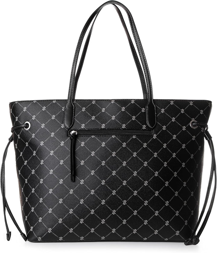 Lazarotti Palermo Shopper Tasche Damen | Tote Bag mit seitlichen Kordelzügen | XXL Schultertasche 37