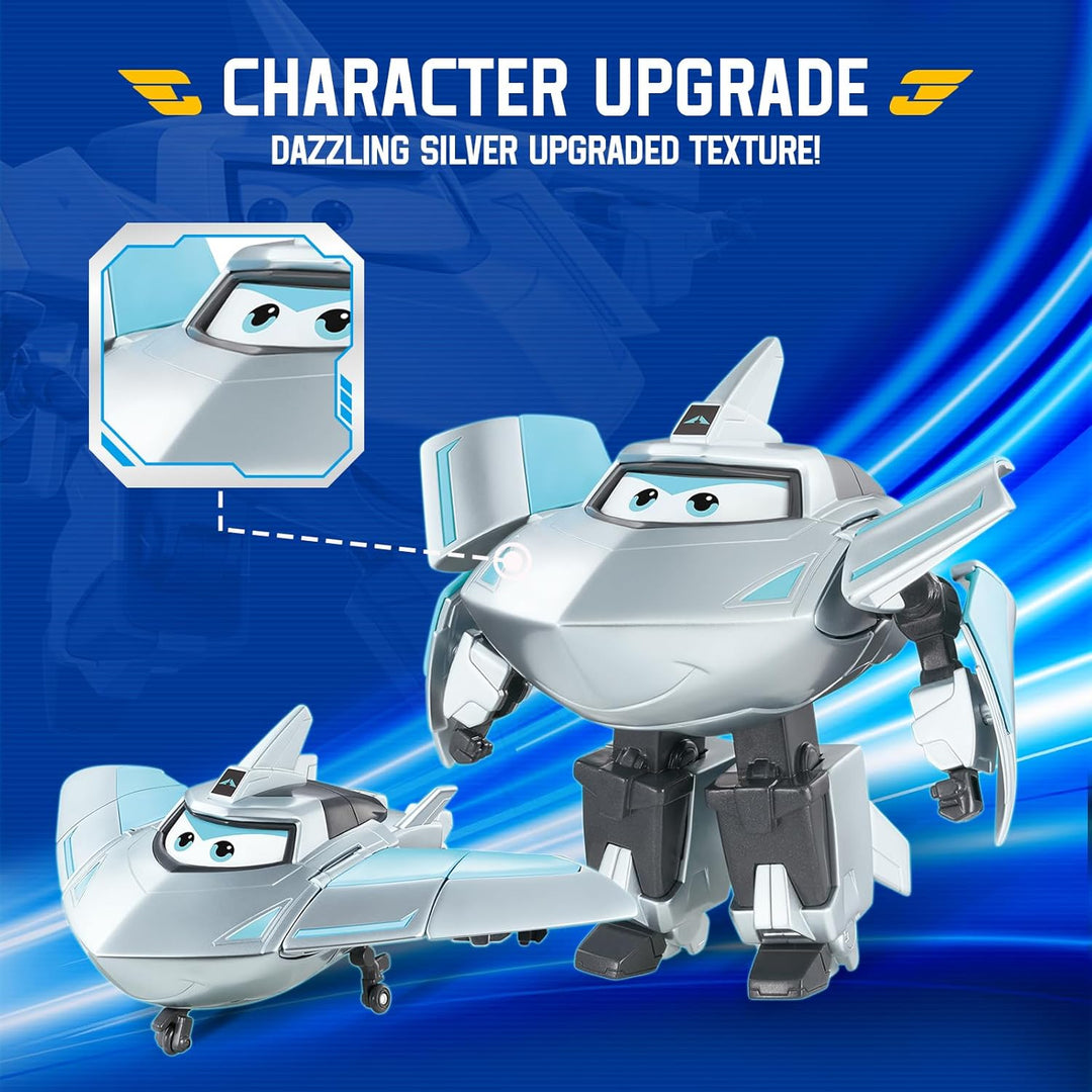 Super Wings Transformations-Flugzeug Supercharged Traver, ca. 12,7 cm grosse Spiel-Figur für Kinder,