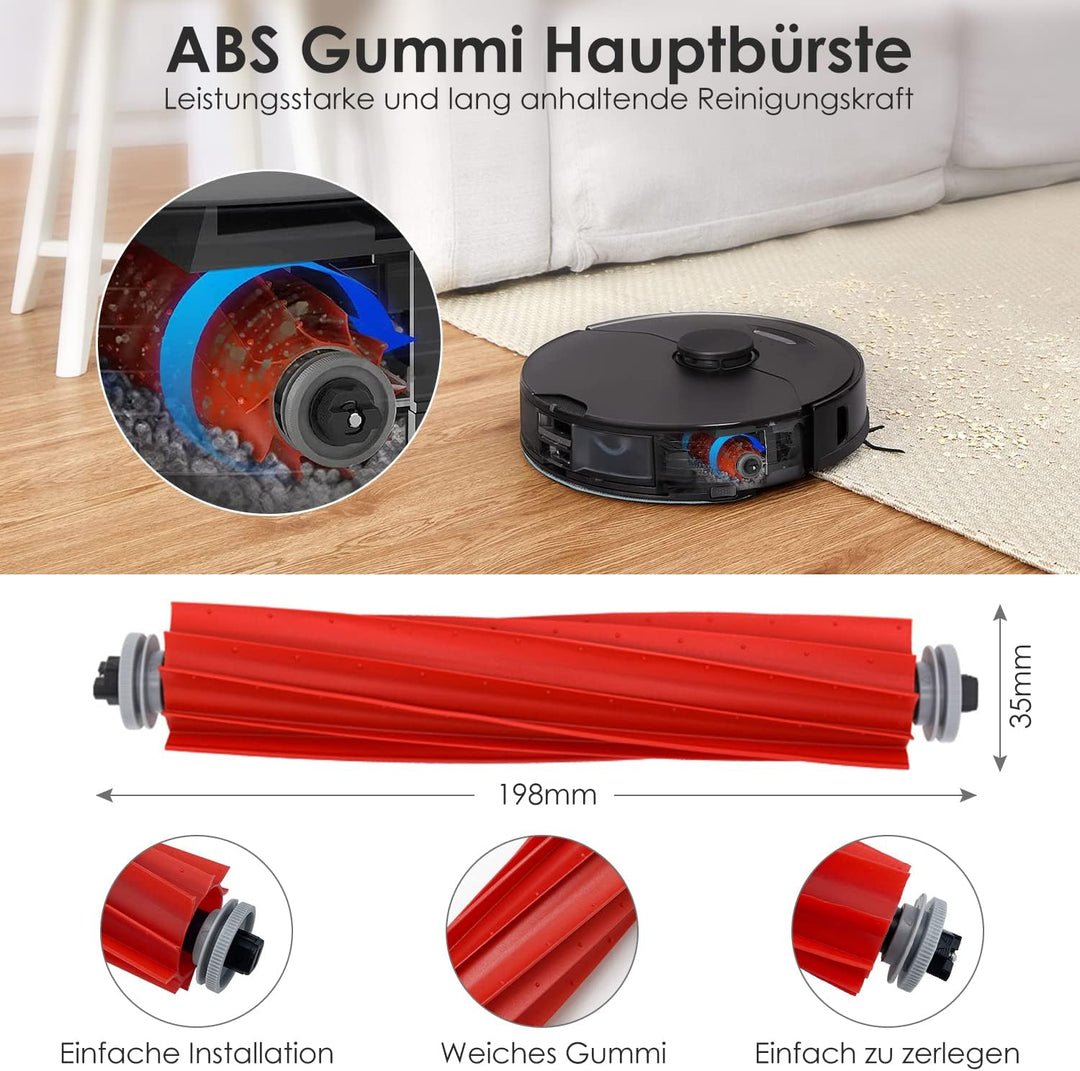 Zubehörset für Roborock S7 MaxV Ultra/ S7 Pro Ultra, 6*Staubbeutel 1*Main Rollbürste 2*Seitenbürsten