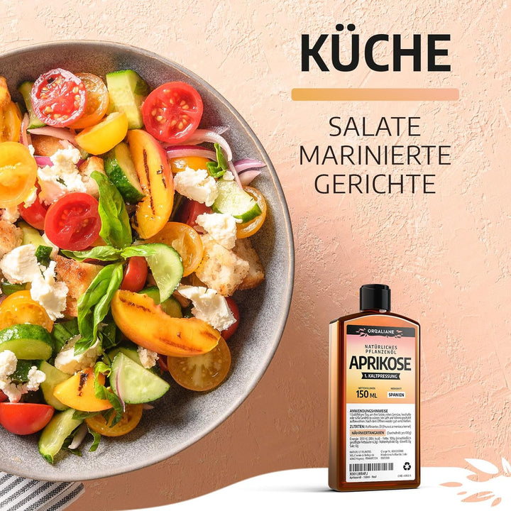 Aprikosenkernöl 900 ml - Rein, Natürliche Pflege, Kaltgepresst - Premium Qualität 900 ml (1er Pack),