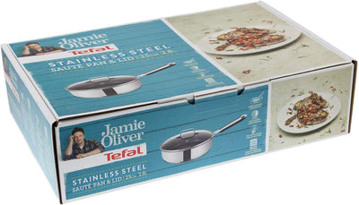 Tefal E85717 Jamie Oliver Pfannenset 2-tlg, Bratpfanne 20 und 26 cm, Induktion Pfannen mit Antihaftb