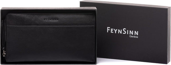 FEYNSINN grosse Geldbörse Damen echt Leder - Portemonnaie Stars - Geldbeutel Damentasche - Ledergeld