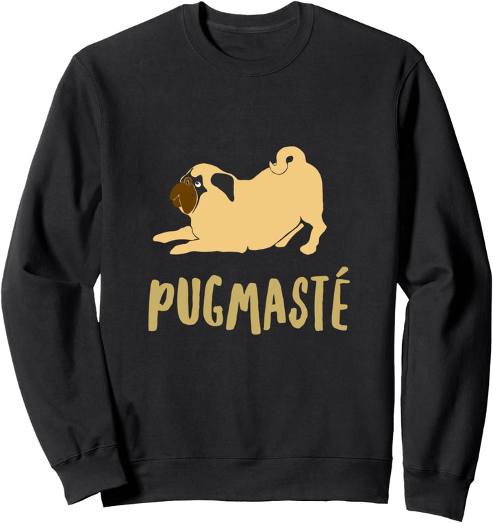 Lustige Illustration eines Mops Doing A Yoga Pose Sweatshirt