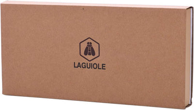 LAGUIOLE - Laguiole 426848 Set mit 4 Edelstahl-Steakmessern (24,3 cm) mit braunem Bambusholzgriff -
