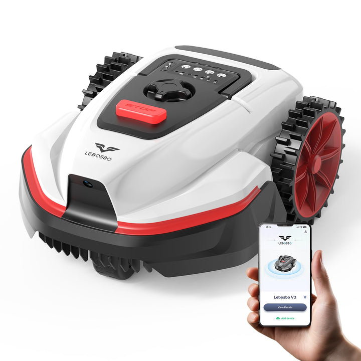 V3 Mähroboter ohne Begrenzungskabel, KI-Visionsnavigation, App-Steuerung, leiser Betrieb, für kleine