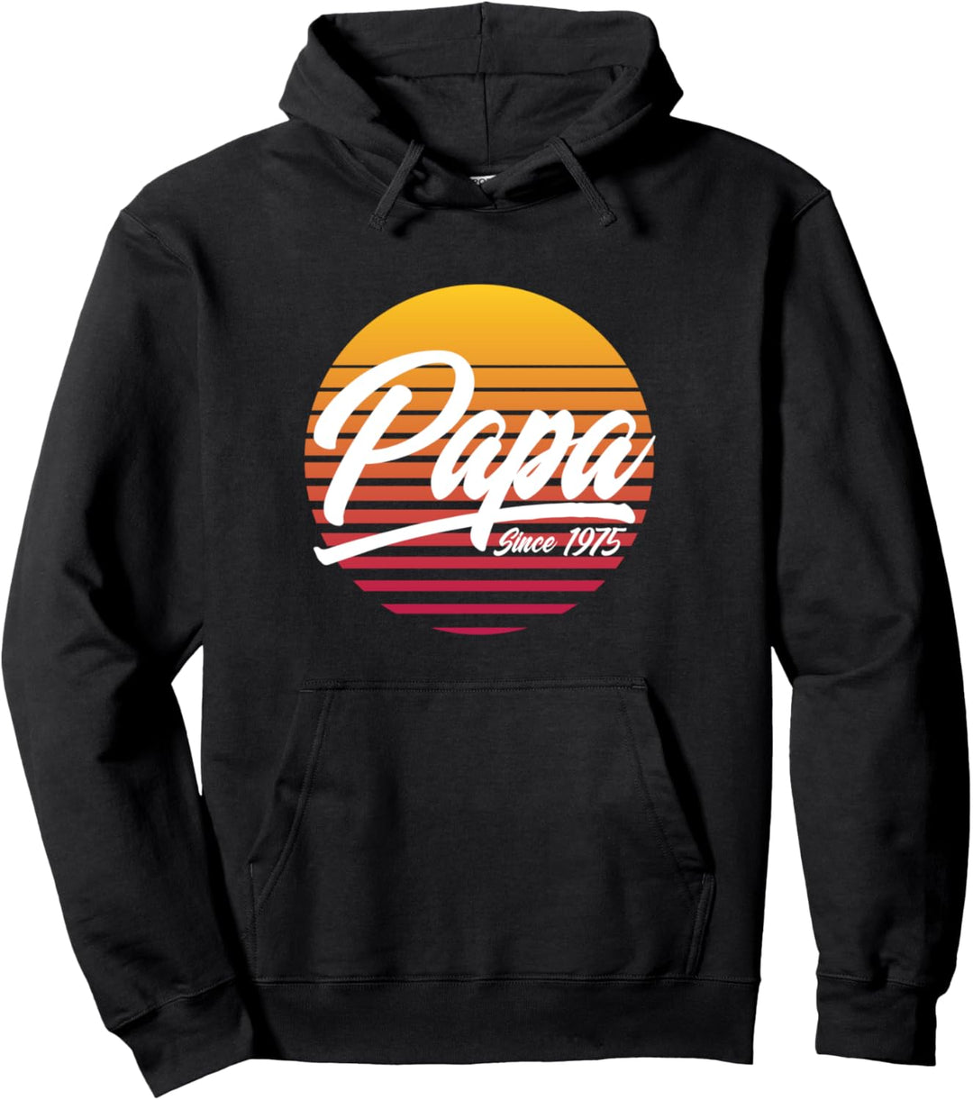 Papa seit 1975, 46. Geburtstag 46 Jahre Vatertag Pullover Hoodie