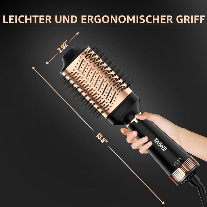 YASHE Haartrocknerbürste, 4-in-1-Föhnbürste für Haarstyler, 1200 W Keramik-Turmalin-Negativ-Ionen-Ha