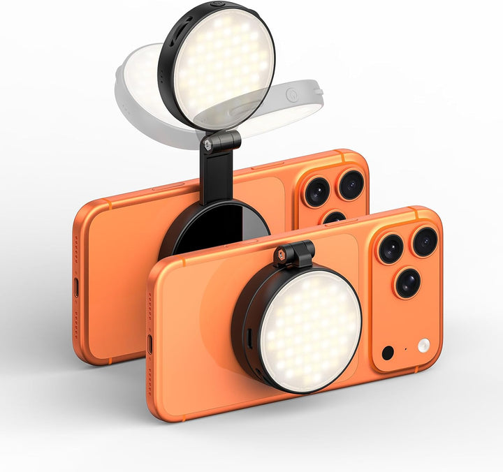 Magnetische Selfie Licht für iPhone Faltbare Ringlicht mit Spiegel Handystativhalter mit Beauty Ligh