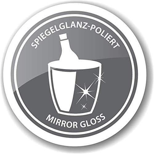 EDZARD Sektkühler Joey, Höhe 23 cm, Durchmesser 21 cm, für 1 Flasche, Edelstahl, gehämmert, mit 2 Gr