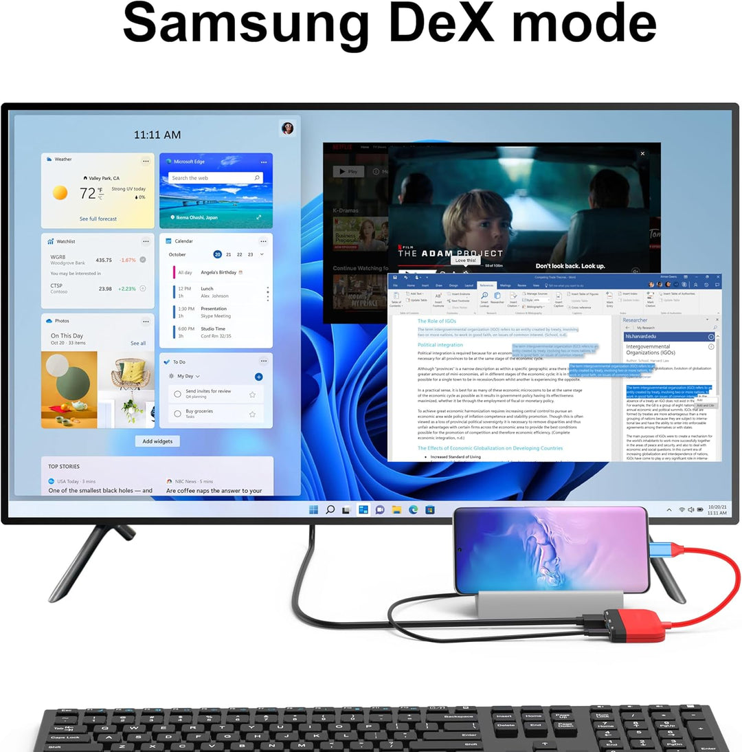 Switch Dock für Nintendo Switch/OLED Switch, 3-in-1 Mini Switch TV Dock mit 4K HDMI USB 3.0 Port USB