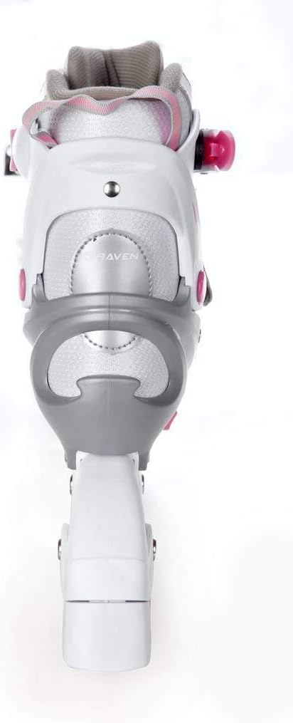 3in1 Inline Skates Inliner Triskates Rollschuhe Raven Profession Weiss/Rosa 38-42(25cm-27,5cm), Weis