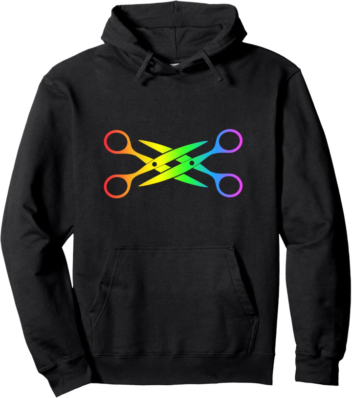 Lesbian Scissors - Lustiges Regenbogen Lesben CSD Pullover Hoodie