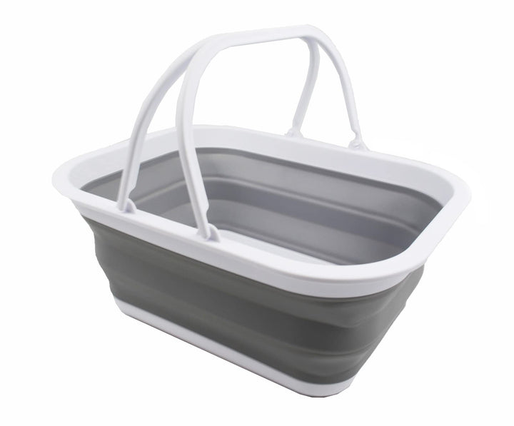 SAMMART 15L Zusammenklappbarer Korb mit Griff - Tragbarer Picknickkorb/Krater für den Aussenbereich