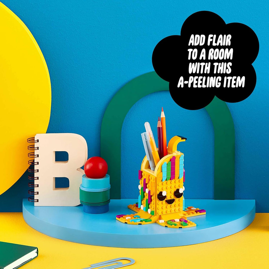 LEGO 41948 DOTS Bananen Stiftehalter, kreatives DIY Bastelset für Kinder ab 6 Jahren, Kinderzimmer-D