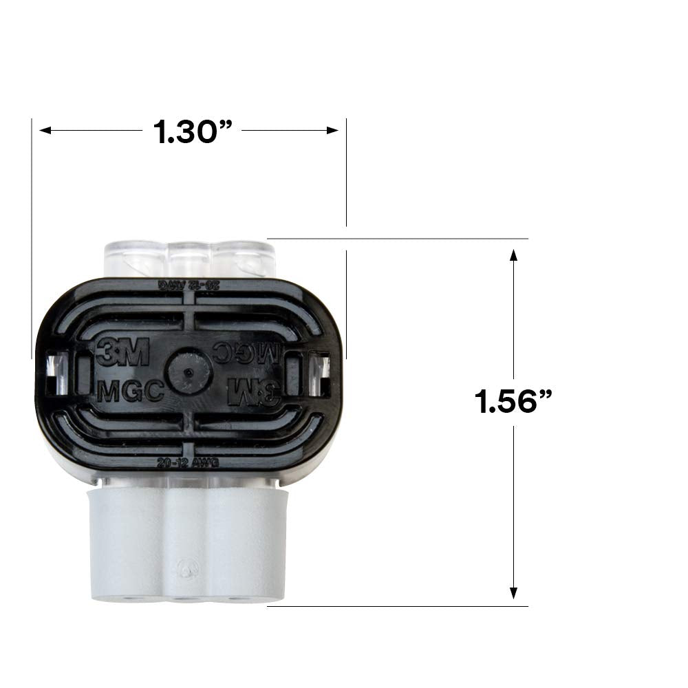3M Scotchlok Feuchtigkeitsschutz, wetterfest, UV-beständiger Stecker für 2-3 Drähte, 16-14 AWG (soli