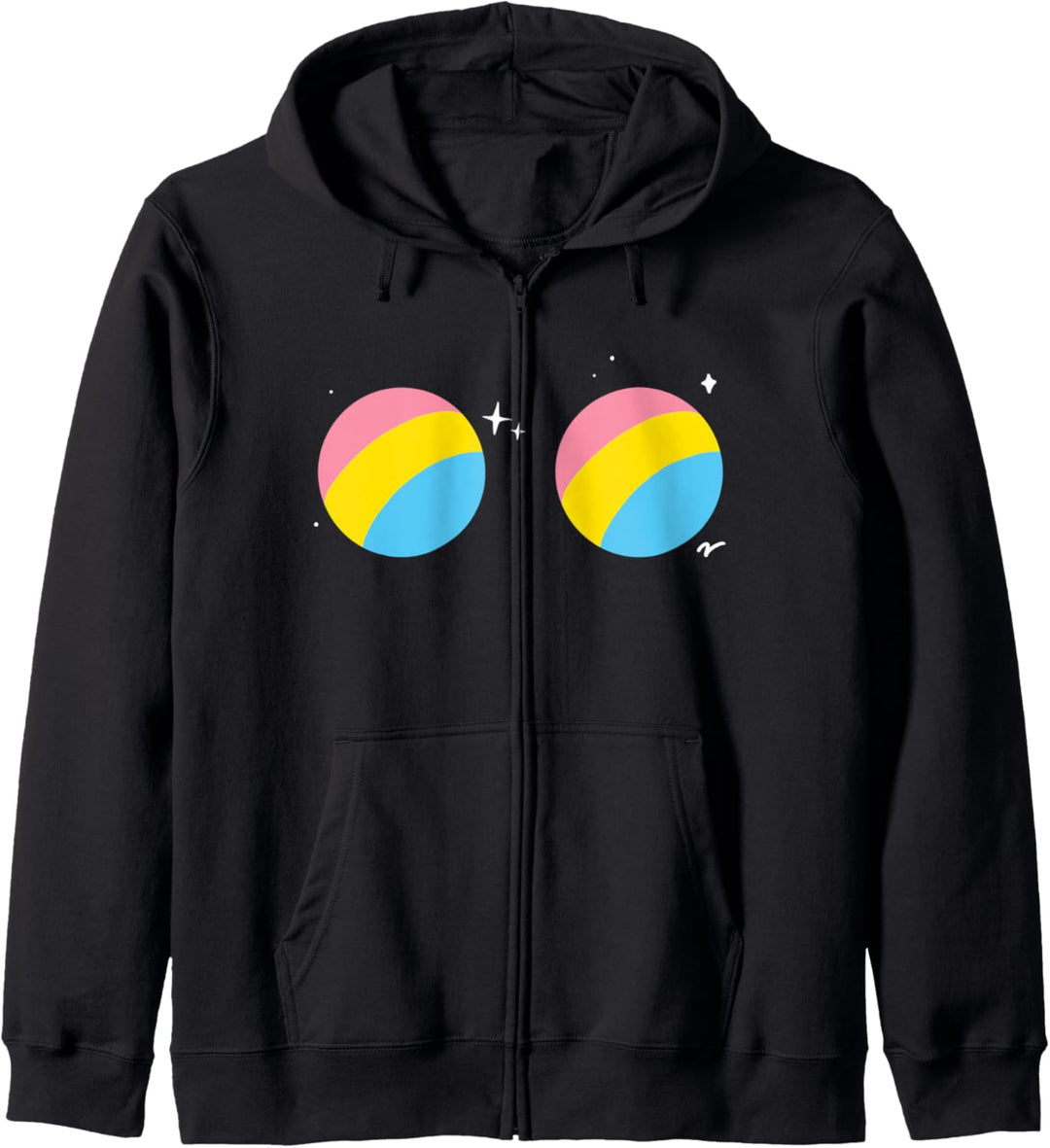 Pansexual Planet Boobs LGBTQ Pan Pride Flag Space Aesthetic Kapuzenjacke