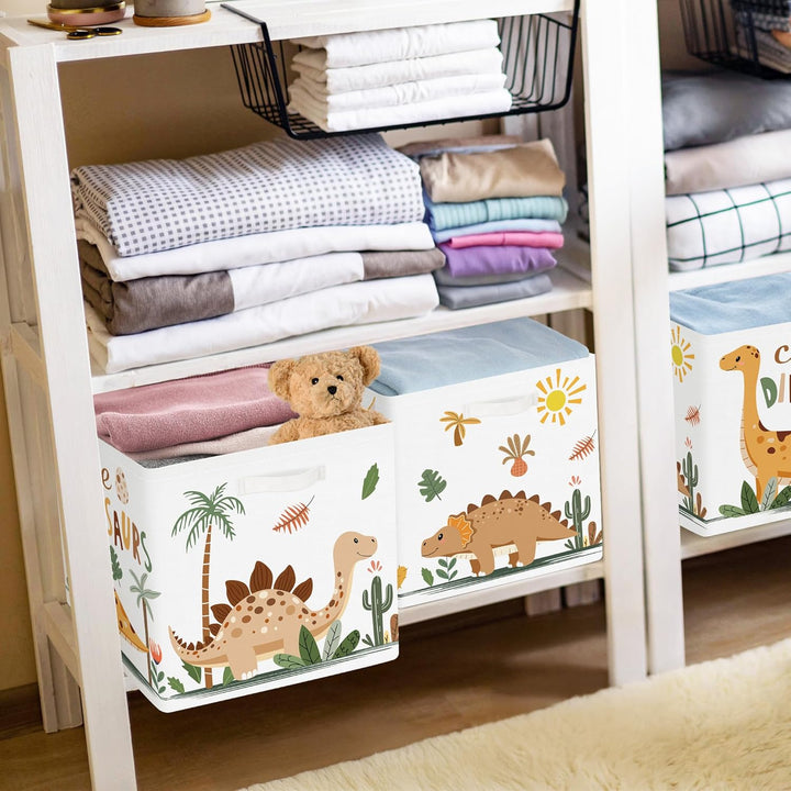 30cm Aufbewahrungsbox 3 Stück Boho Dinosaurier Aufbewahrungskorb Kinder Faltbar Palmen Eier Aufbewah