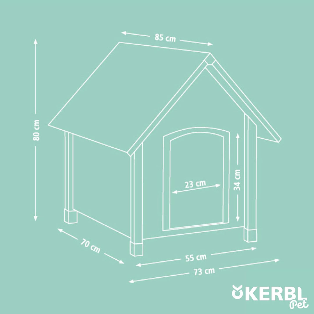 Kerbl 82394 Hundehütte 85 x 73 x 80 cm, 85 x 73 x 80 cm