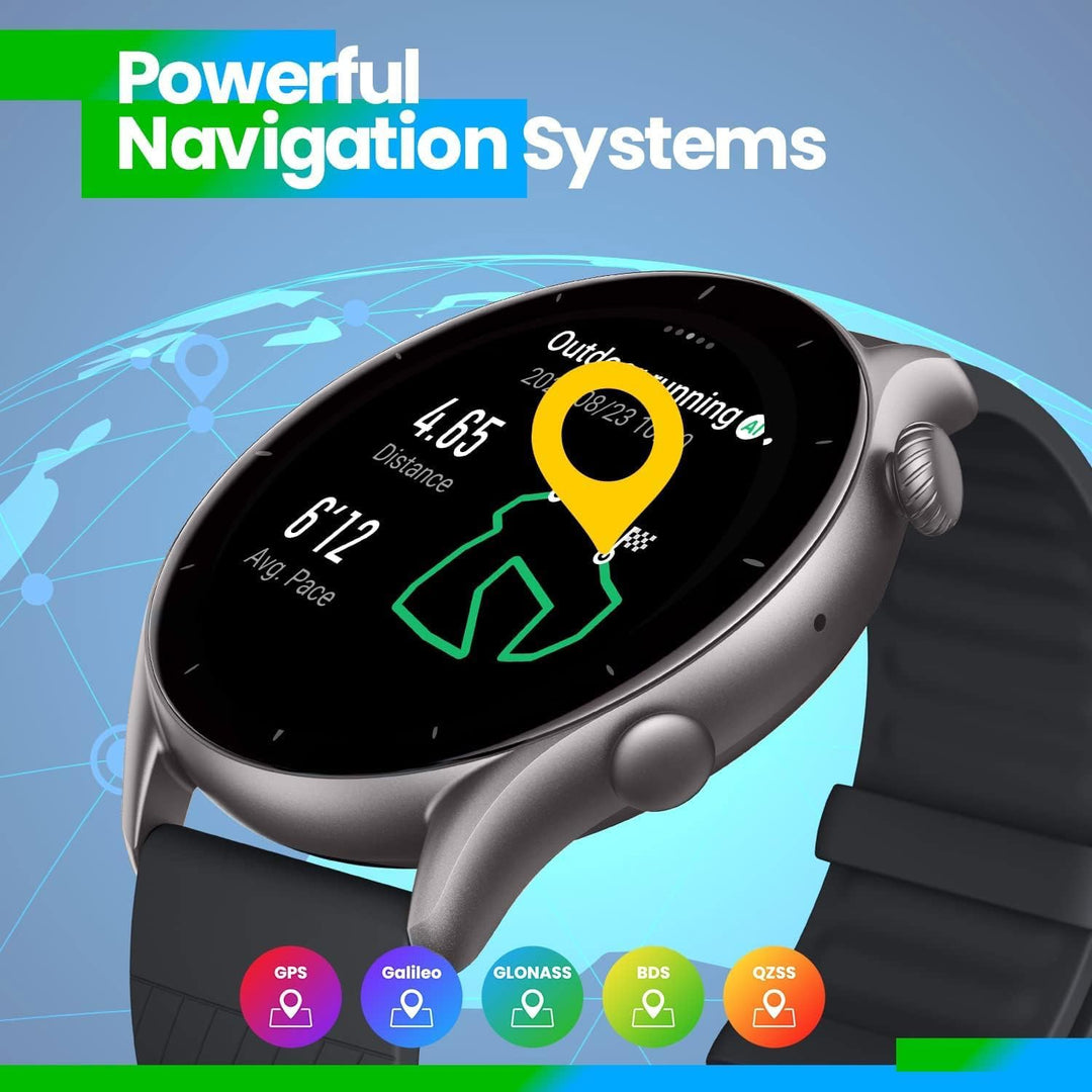 Amazfit Smartwatch GTR 3 46mm mit Gesundheitsüberwachung, SpO2, Zyklusüberwachung, GPS Sportuhr mit