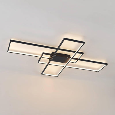 Lindby LED Deckenleuchte 'Tetson' dimmbar (Modern) in Schwarz aus Metall u.a. für Wohnzimmer & Esszi