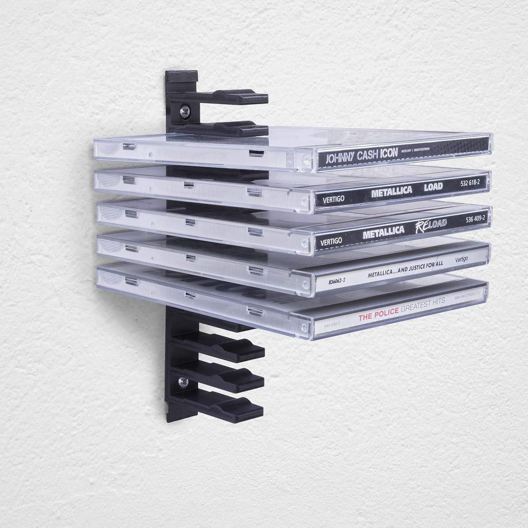 Mobilefox Floating Wandhalterung Modular Halterung Träger Schwarz passend für Musik CD Hüllen, Schwa