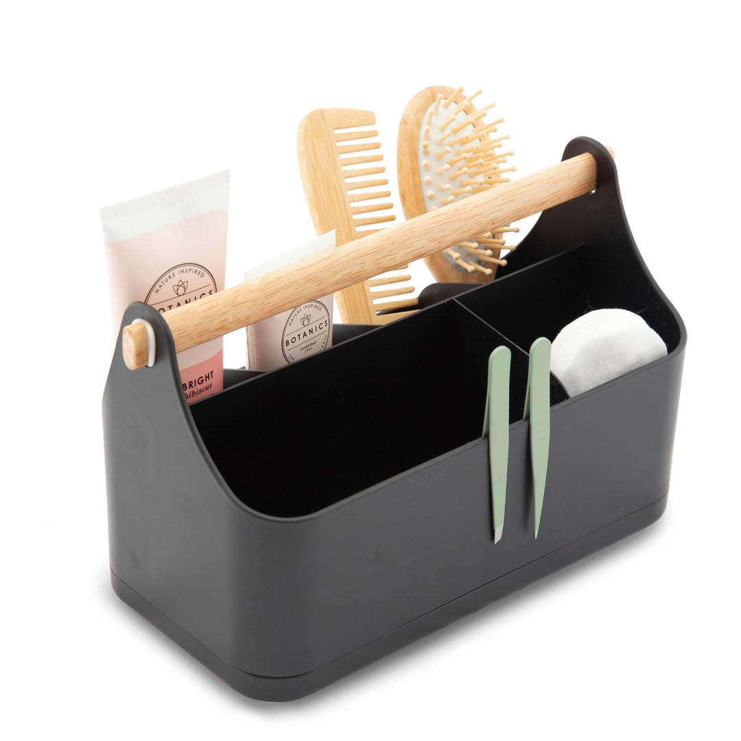 simplywire – Make-up-Organizer – Badezimmer-Caddy – Schwarz, Schwarz