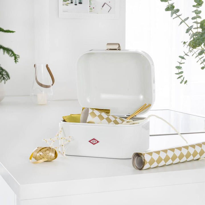 Wesco Single Grandy Brotkasten in der Farbe sand matt, pulverbeschichtetes Stahlblech, Lüftungslöche