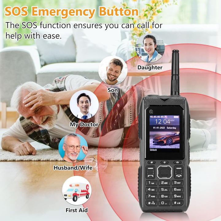 4G-Handy mit Grossen Tasten, Laute Stimme, HD-Bildschirm, mit Grosser Kapazität, Multifunktional, Ab