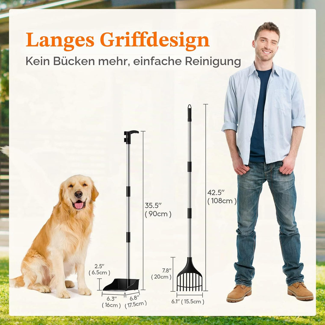 Lifewit Plastik-Hundekotschaufel für den Garten, Leichter tragbarer KOT-Schaufel für mittelgrosse/kl