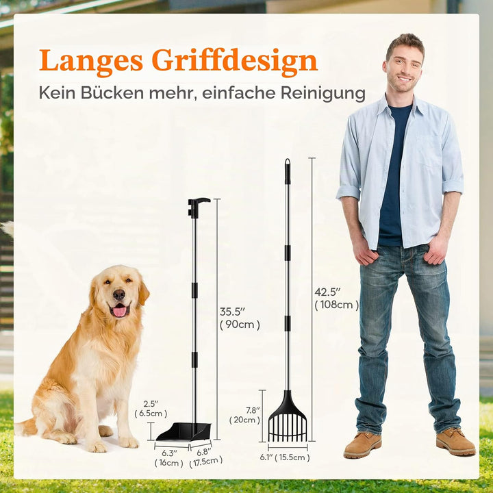 Lifewit Plastik-Hundekotschaufel für den Garten, Leichter tragbarer KOT-Schaufel für mittelgrosse/kl
