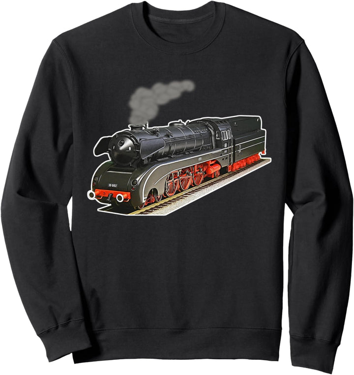 Dampflok Schnellzug I Eisenbahn Lokomotive Realistisch Sweatshirt