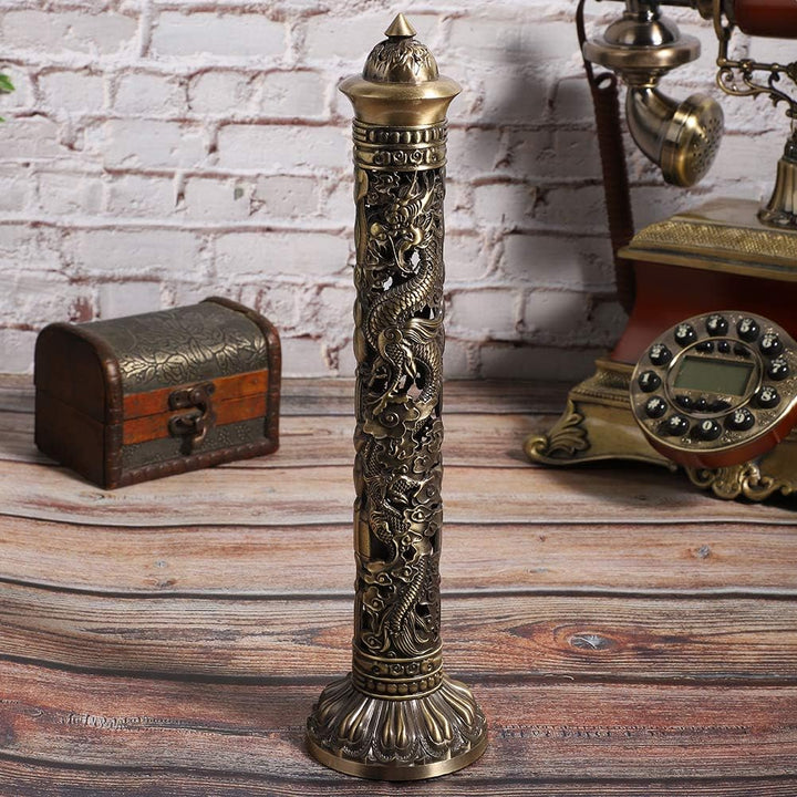 Sxhlseller Vertikaler Weihrauchbrenner, Weihrauchbrenner Tone Dragon Phoenix Relief Einfach Schön fü