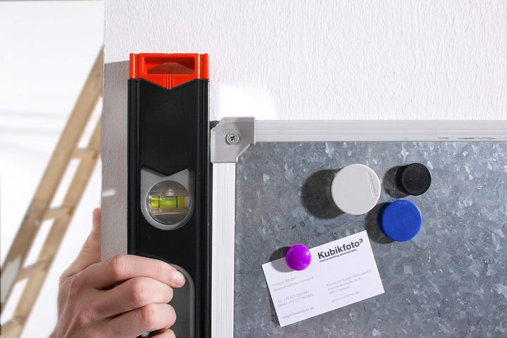 kwb Aluminium - Wasserwaage mit Griff, 80 cm, GS geprüft, schwarz, Lesesystem, drei Libellen Profi-W