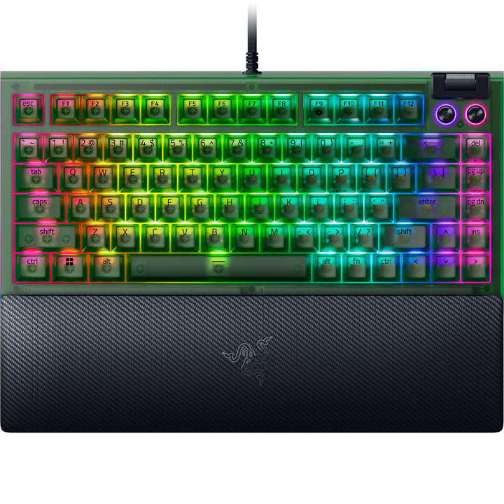 Razer BlackWidow V4 75% Phantom Green Edition - Hot-swap-fähige mechanische Gaming-Tastatur (Orange