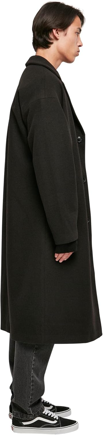 Urban Classics Herren Long Coat L Schwarz, L Schwarz